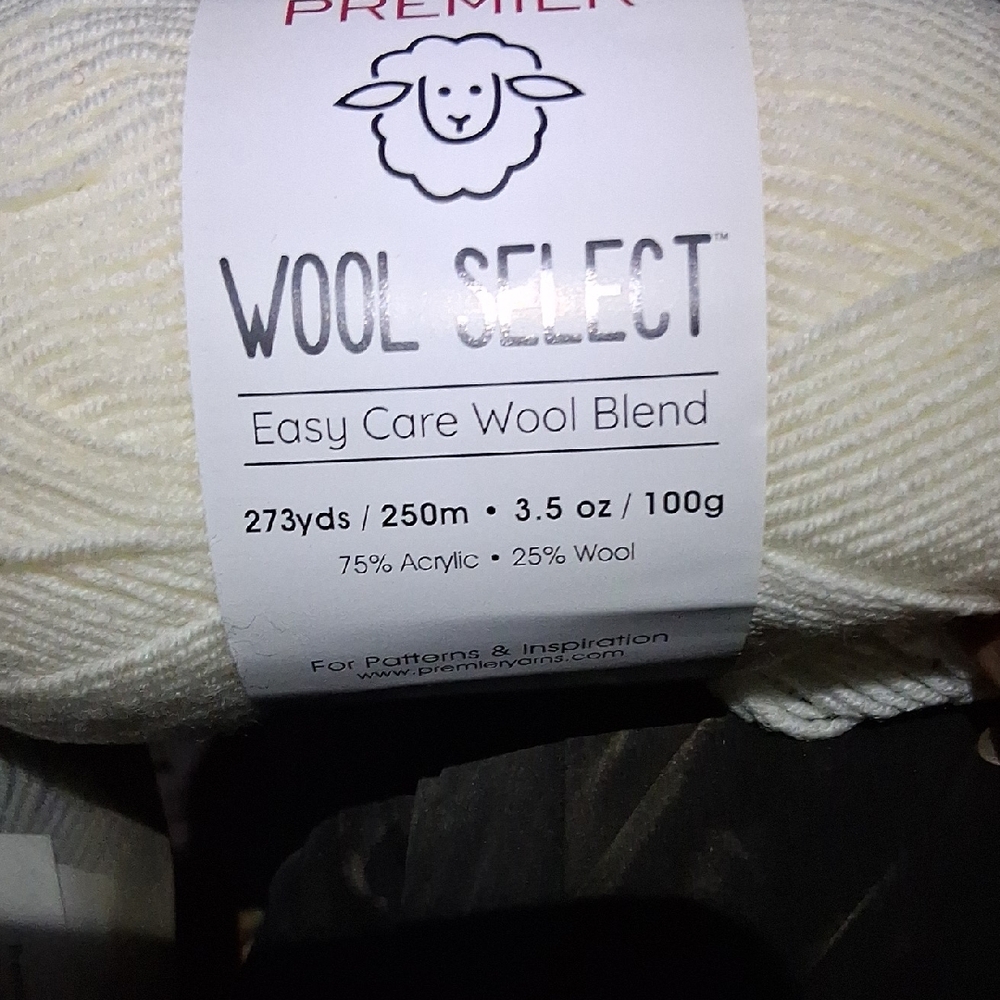 Premier Easy Care Wool Blend Yarn in Cream